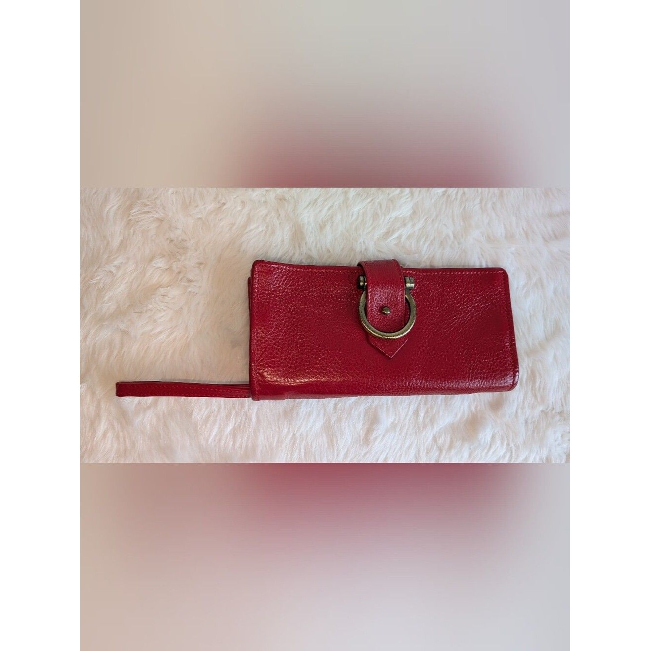 Sapahn Red Leather Wristlet Travel Wallet — image 6 of 8